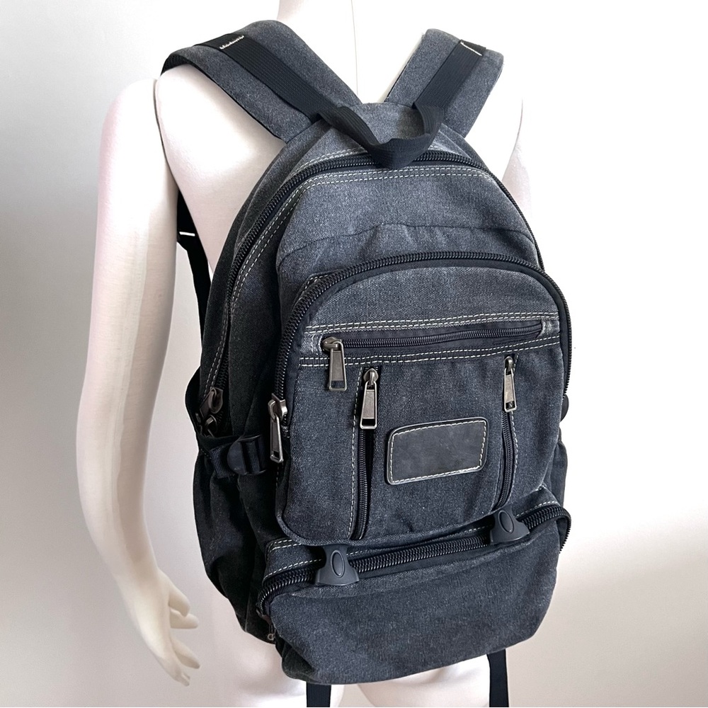 Charcoal Gray/Black Unisex Computer Backpack (Excellent Condition)